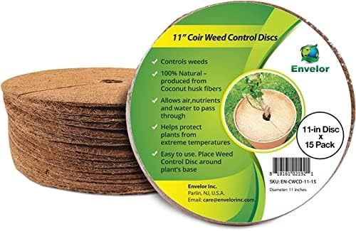 Envelor 20 pcs Coconut Fibers Mulch Ring 4 Inches Tree Protector Mat Coconut Mulch Cover Natural Coconut Fiber Weed Control Rings, Tree Ring Plant Cover for Indoor Outdoor Plants, Pot, Landscaping