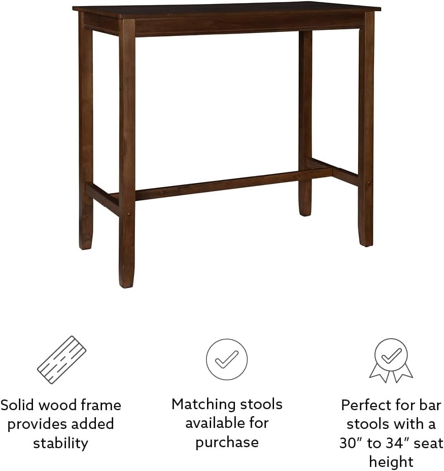 Linon Claridge Rustic Wood 36 inch Height Pub Table
