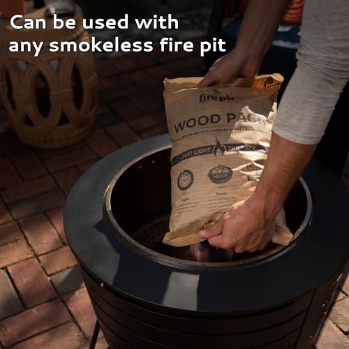 TIKI Wood Pellet Pack – 4-Pack Wood Pellets for Smokeless Fire Pits, Easy-to-Use Fire Pit Fuel for Outdoor Heating & Camping