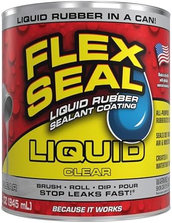Flex Seal Liquid, Rubber Coating Sealant, Waterproof, Flexible, Breathable, and UV Resistant, Roof Repair, Basements, RV, Campers, Trailers, Marine
