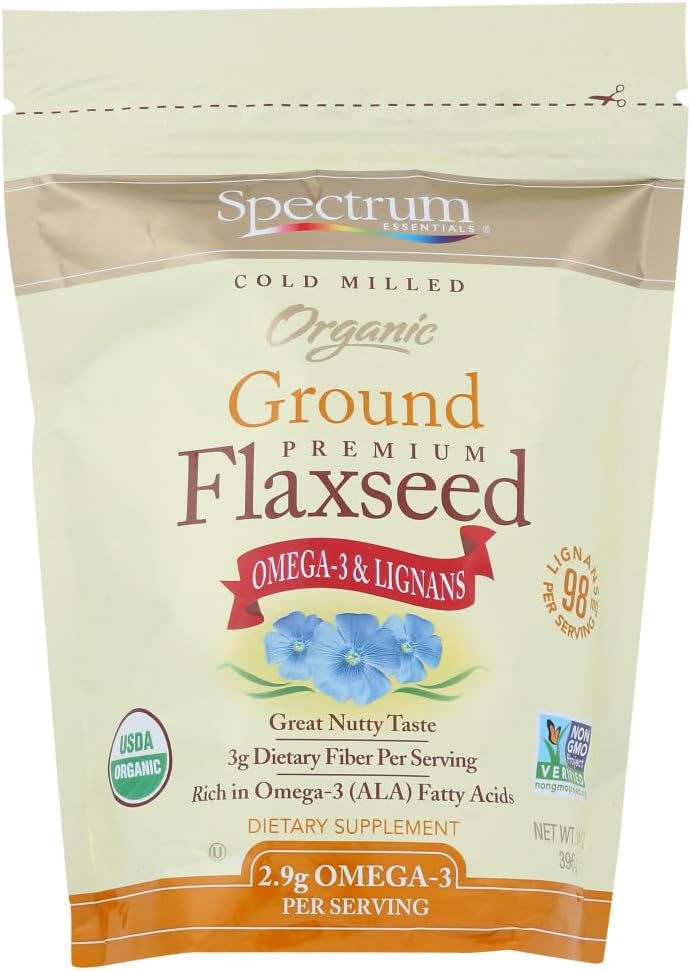 Spectrum Essentials - Organic Ground Premium Flaxseed - 14 oz (pack of 2)