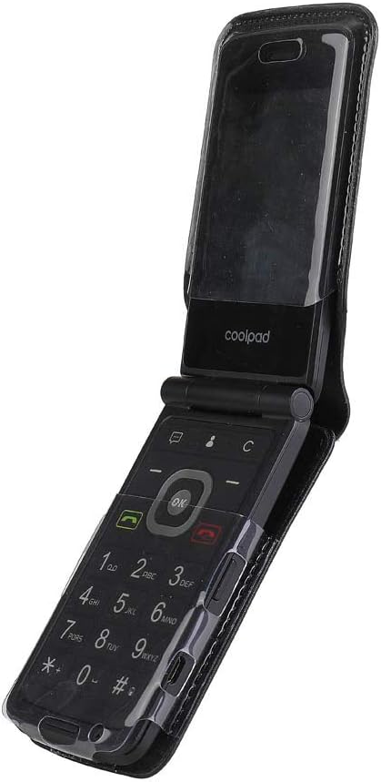 BELTRON Fitted Leather Case for Coolpad Snap 3312A Flip Phone (Boost Mobile, Sprint, T-Mobile, Virgin Mobile) Features: Rotating Belt Clip