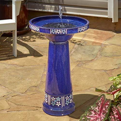 Smart Solar Ceramic Solar Bird Bath