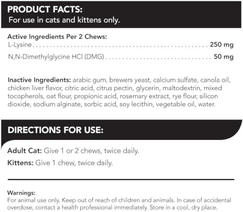 VETRISCIENCE Laboratories - Vetri Lysine Plus, 120 Bite Sized Chews, 3 Pack