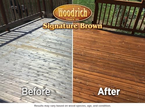 Timber Oil Deep Penetrating Stain for Wood Decks, Fences, Siding, and Log Cabins - 1 Gallon, Western Cedar (Covers 150 sq. ft.)