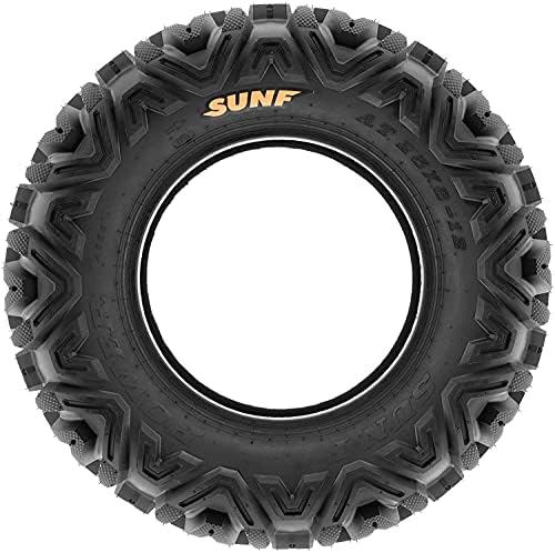 SunF ATV Tires 25x10-12 UTV Tire 25x10x12 All Terrain Off-Road Mud Tires, 6 Ply Tubeless