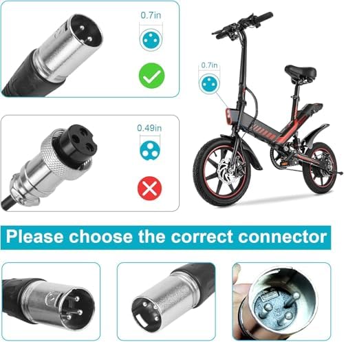 TREE.NB 60W Scooter Battery Charger for LASHOUT Electric Bike, 29.4V 2A Lithium Charger Compatible with Jazzy Power Chair,Pride Hoveround Mobility,Schwinn S300 S350 S400 S500 Ezip 400 Mountain Trailz