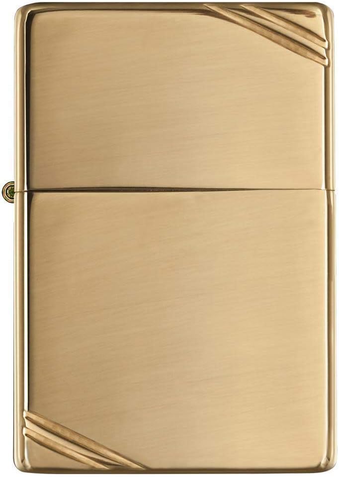 Zippo Vintage High Polish Brass Pocket Lighter with Slashes Pocket Lighter | Ideal gift for Birthdays, Father's Day, Christmas, Valentine's Day