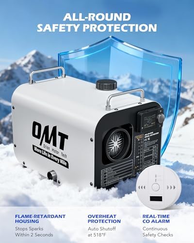 Orion Motor Tech Portable Diesel Heater, 8kW Camper Heater with CO Alarm Auto Shutoff