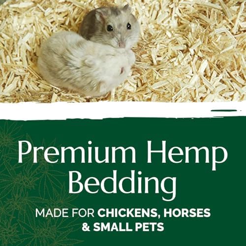 Aubiose French Hemp Bedding 44lb — Chicken Coop & Horse Stall Bedding | Ultra Low Dust, Odor Control