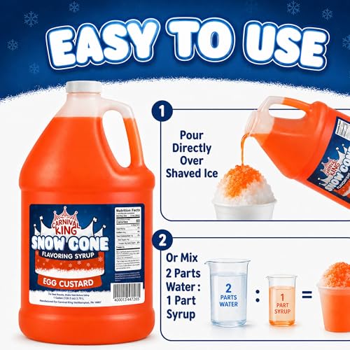 Egg Custard Snow Cone Flavoring Syrup