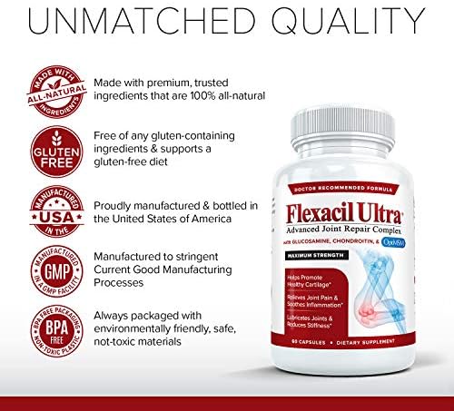 Joint Health & Support Supplement with Glucosamine Sulfate, Chondroitin, Hyaluronic Acid & MSM for Joint Support, Cartilage & Flexability, 60 Capsules