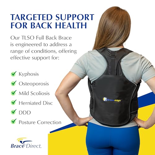 TLSO Full Back Brace for Scoliosis, Kyphosis & Fracture L0457 | Thoracic & LSO back support that eases herniated disc, spinal stenosis, DDD
