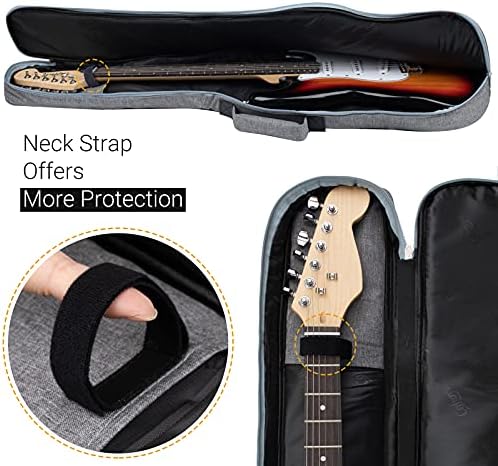 CAHAYA Electric Guitar Bag Padded Electric Guitar Gig Bag Case 0.35in Padding Dual Adjustable Shoulder Strap Electric Guitar Case CY0175 | 0.35in