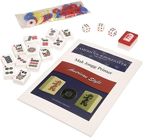 Linda Li New! - American Mahjong Set 166 Premium White Tiles, 4 All-in-One Rack/Pushers
