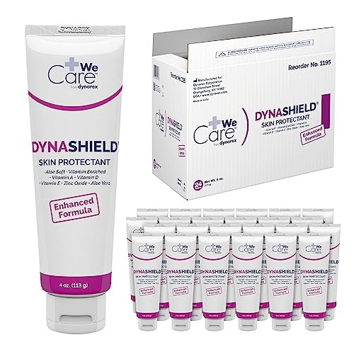 Dynarex DynaShield Skin Protectant Barrier Cream - Zinc Oxide Cream with Vitamins A, D, E, Aloe Vera - Protective Ointment