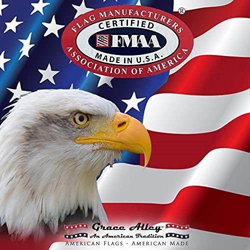 Grace Alley American Flag 3x5, Made in the USA, Outdoor UV Fade Resistant, Waterproof, Vibrant Color, Long Lasting Polyester Cotton Blend with Brass Grommets | Weather Resistant 70% Polyester 30% Cotton
