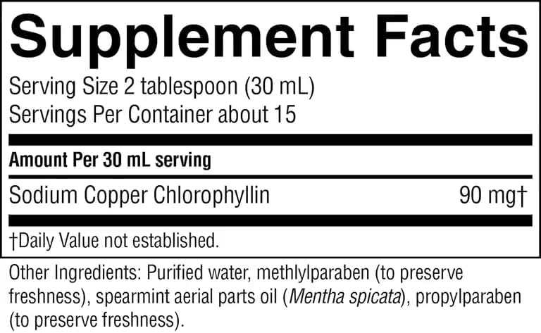 Nature's Sunshine Liquid Chlorophyll Extra Strength - Immunity Support, Detox & Cleanse, Chlorophyll Liquid Drops with Spearmint Oil, Natural Energy Boost, Internal Deodorant - 16 Fl Oz