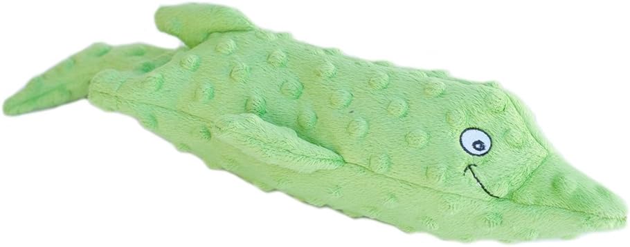 ZippyPaws Deluxe Water Bottle Crusherz - No Stuffing Plush Dog Toy (Dolphin)
