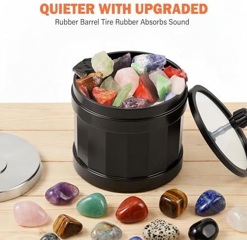 Professional Rock Tumbler Kit -6LB Rock Polisher(Double Barrel)