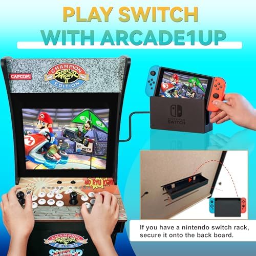 Switch Fighting Stick for Arcade1Up Cabinet, Play Your Switch Arcade Stick on The Cabinet, Modded Switch Joysticks Specially Designed for Arcade1Up