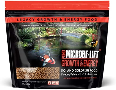 MICROBE-LIFT High Growth and Energy Floating Fish Food Pellets for Ponds, Water Gardens, and Fountains, Safe for Live Goldfish and Koi, 5.25 lbs
