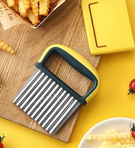 Crinkle Cutter, French Fry Cutter for Potatoes, Upgraded Stainless Steel Blade