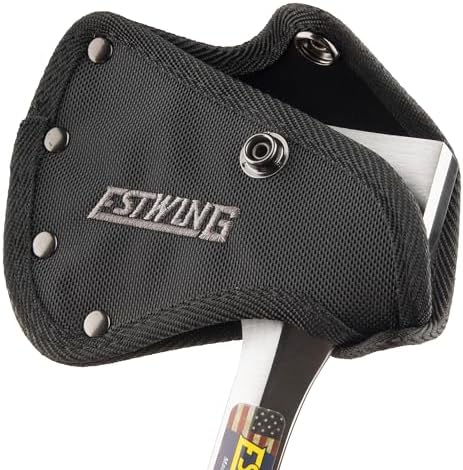 ESTWING Sportsman's Axe - 14" USA Made Special Edition Camping Hatchet with Forged Steel Construction & Genuine Leather Grip - E24ASEA | Made in USA, Outdoor Versatility, Genuine Leather Grip, Forged In One Piece, Heavy Duty Sheath