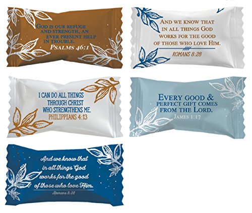 Hospitality Mints Bible Verse Buttermints, Six 7 Oz Bags | Gluten Free & Kosher, Quality you can taste, Taste the difference today!, Gluten Free, Fat Free, Kosher and no Trans Fat