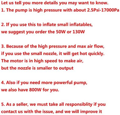 Electric Air Pump for Inflatables, AC (110V), 600W, 20L/min, Black, 4 Detachable Nozzles, Inflator/Deflator, Queen/King Size Air Mattress, Pool Toys