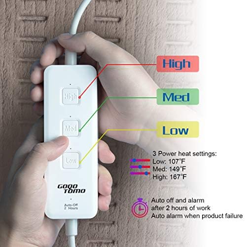 Heating Pad Fast-Heating Technology for Back/Waist/Abdomen/Shoulder/Neck Pain and Cramps Relief - Moist and Dry Heat Therapy with Auto-Off Hot