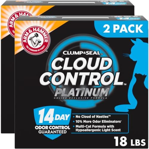 ARM & HAMMER Slide Platinum Easy Clean-Up Clumping Cat Litter, 18 lbs