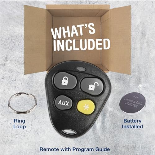 KeylessOption Keyless Entry Remote Starter Car Key Fob Alarm for Aftermarket Viper Automate EZSDEI474V 474V