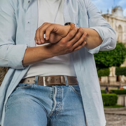 Hide & Drink Rugged Full Grain Leather Belt - Durable Men's Belt for Jeans, Western, Casual & Dress, Mens Belts for Men