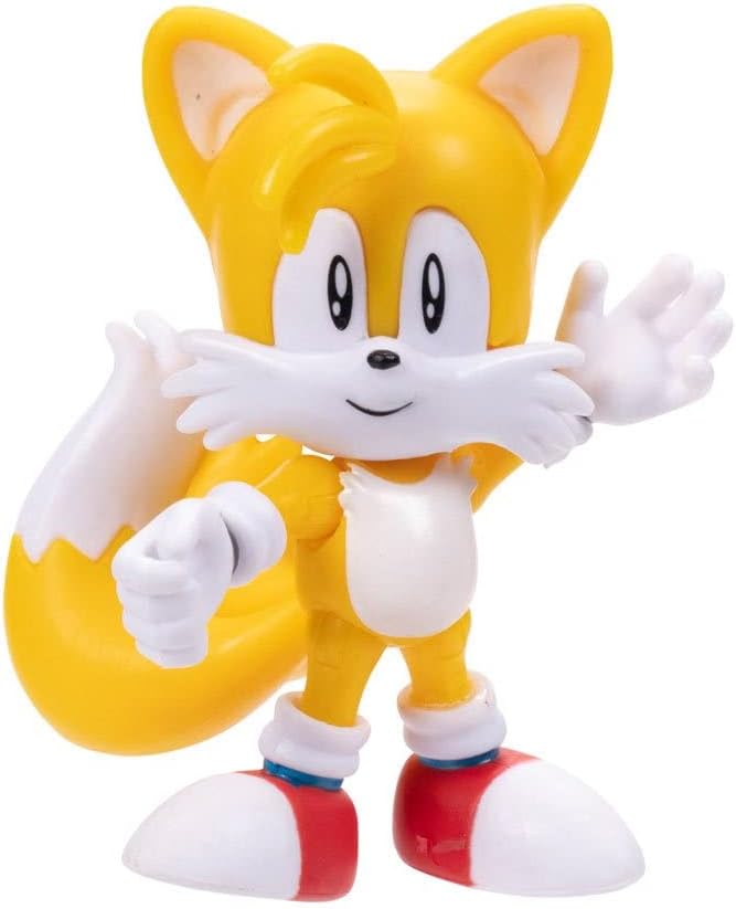 Sonic The Hedgehog 2.5" Classic Tails Action Figure | Sonic The Hedgehog 3 Inch Mini Figure Basic Wave 9 - Tails