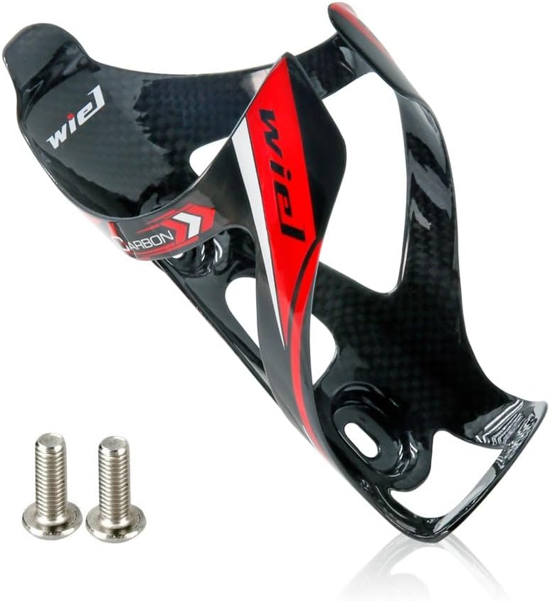 Wiel Full Carbon Fiber Bicycle Bike Light Drink Water Bottle Cage Holder