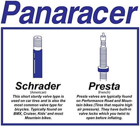 Panaracer Bicycle Tubes with 33mm Presta Valve in Singles and Pairs