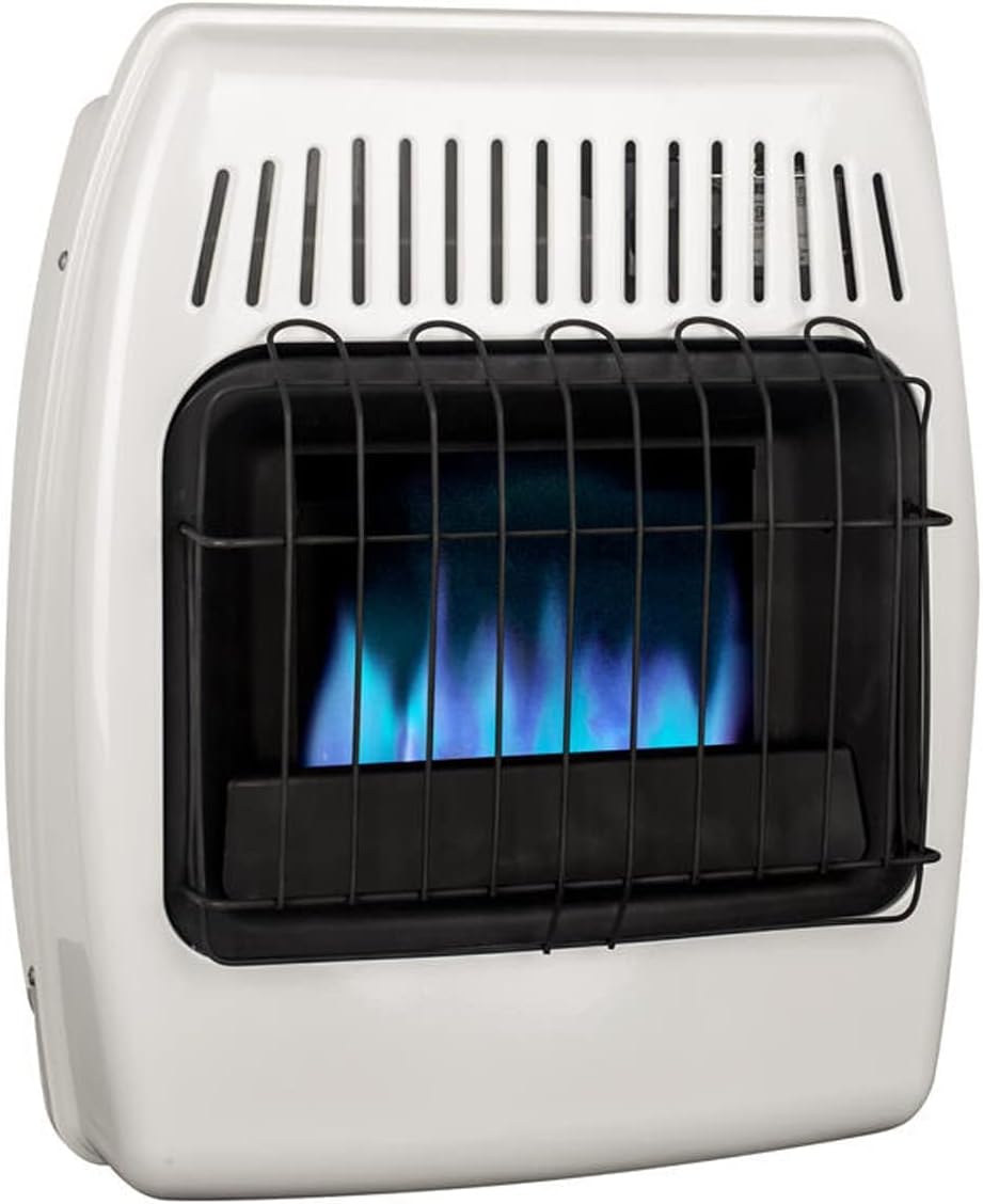 UTY 20,000 BTU Natural Gas Wall Heater, Vent-Free Propane Heater for Indoor Use - Dual Fuel, White