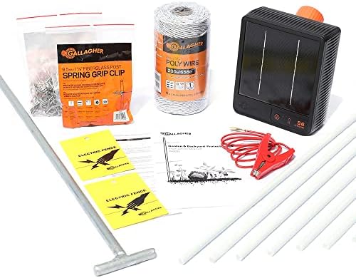 Gallagher Garden & Backyard Pet Protection Kit | Solar Electric Fence Kit for Deer, Rabbits