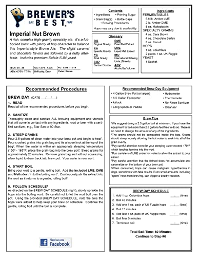 Imperial Nut Brown Homebrew Beer Ingredient Kit