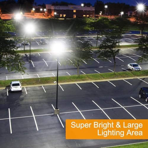 200W LED Flood Lights Outdoor, 20000LM Super Bright Security Floodlight, 100-277V, IP66 Waterproof, Commercial Exterior Light Fixture, 6000K Daylight White, Arena Yard Court Stadium Parking Lot Light