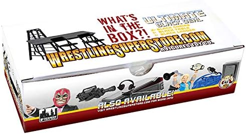 Ultimate Ladder, Table & Chairs Black Playset for Wrestling Action Figures | Create Tables, Ladders & Chairs Matches with a Breakable Table