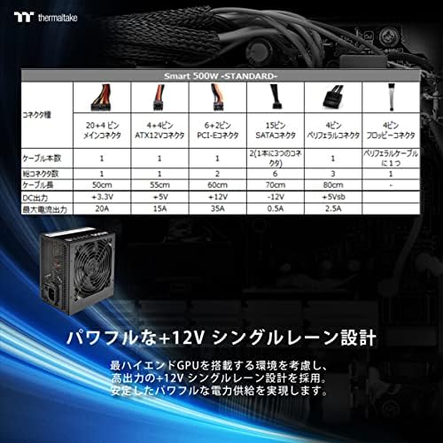 500W Power Supply, Thermaltake, PS-SPD-0500NPCWBZ-W