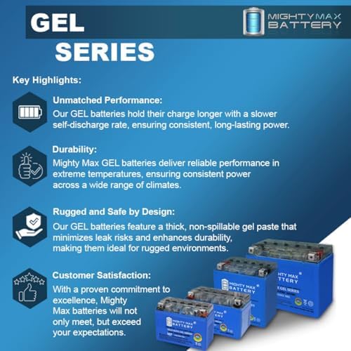Mighty Max Battery YTX4L-BS GEL - 12 Volt 3 AH, GEL Type, 50 CCA, Rechargeable Maintenance Free SLA AGM Motorcycle Battery