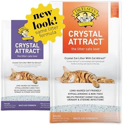 Dr. Elsey's Crystal Attract Silica Cat Litter, 8lbs