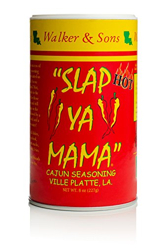 Slap Ya Mama Cajun Seasoning from Louisiana, Hot Blend, No MSG and Kosher, 8 Ounce Can | one 8 oz canister of Hot Blend Cajun seasoning for chicken, seafood, vegetables, grilling, and everyday meals.