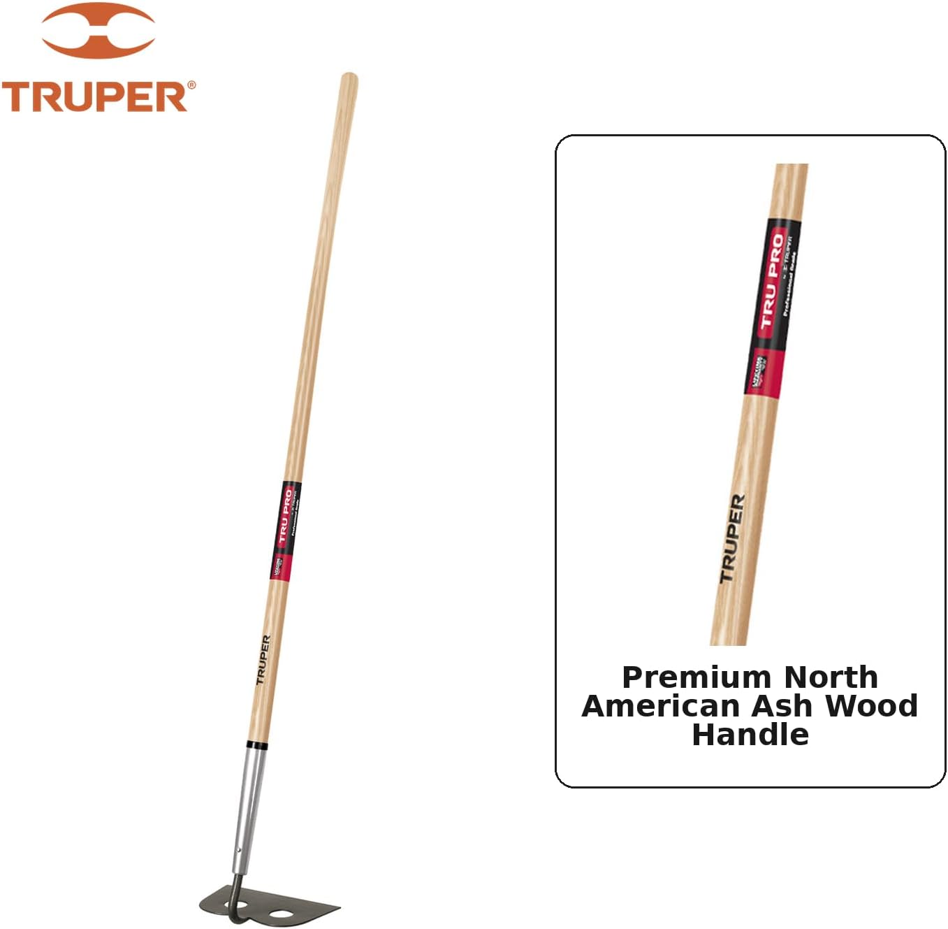 Truper Green Built Welded Garden Hoe, 6-Inch Head, 48-Inch Wood Handle (Model ATJ-PE / 30003)