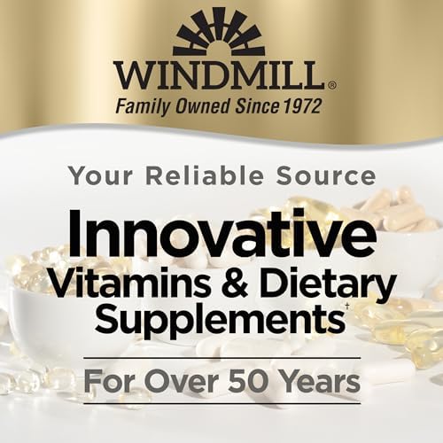 Windmill Natural Vitamins Magnesium Citrate 400 mg, Immune Support, Supports Healthy Heart, 60 Count, 30 Servings
