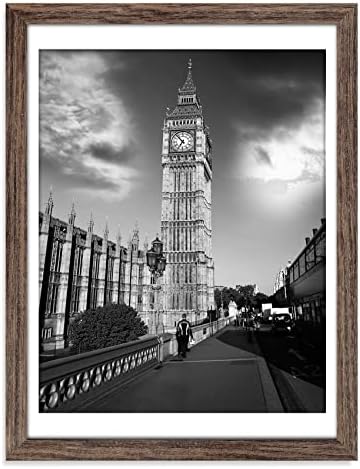 12x12 Picture Frame Matted to Fit Photos 8x8 or 12 x 12 Pictures Without Mat, 12 by 12 Square Solid Wood Black Picture Frames for Wall Mounting