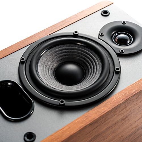 Edifier P12 Passive Bookshelf Speaker - 2-Way Speakers with Built-in Wall-Mount Bracket - Wood Color, Pair - Needs Amplifier or Receiver to Operate